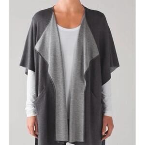 Lululemon gray After Asana Wrap 5% Cashmere OS one size